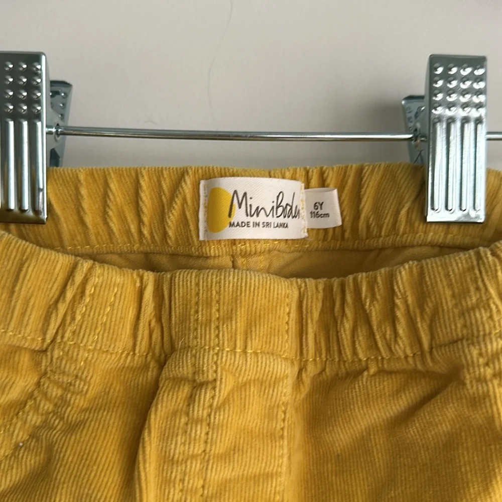 Mini Boden Size 6 sunny Yellow Corduroy Pants - Picture 3 of 6